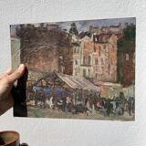 Place de Clichy Paris peinture à l’huile impressionniste