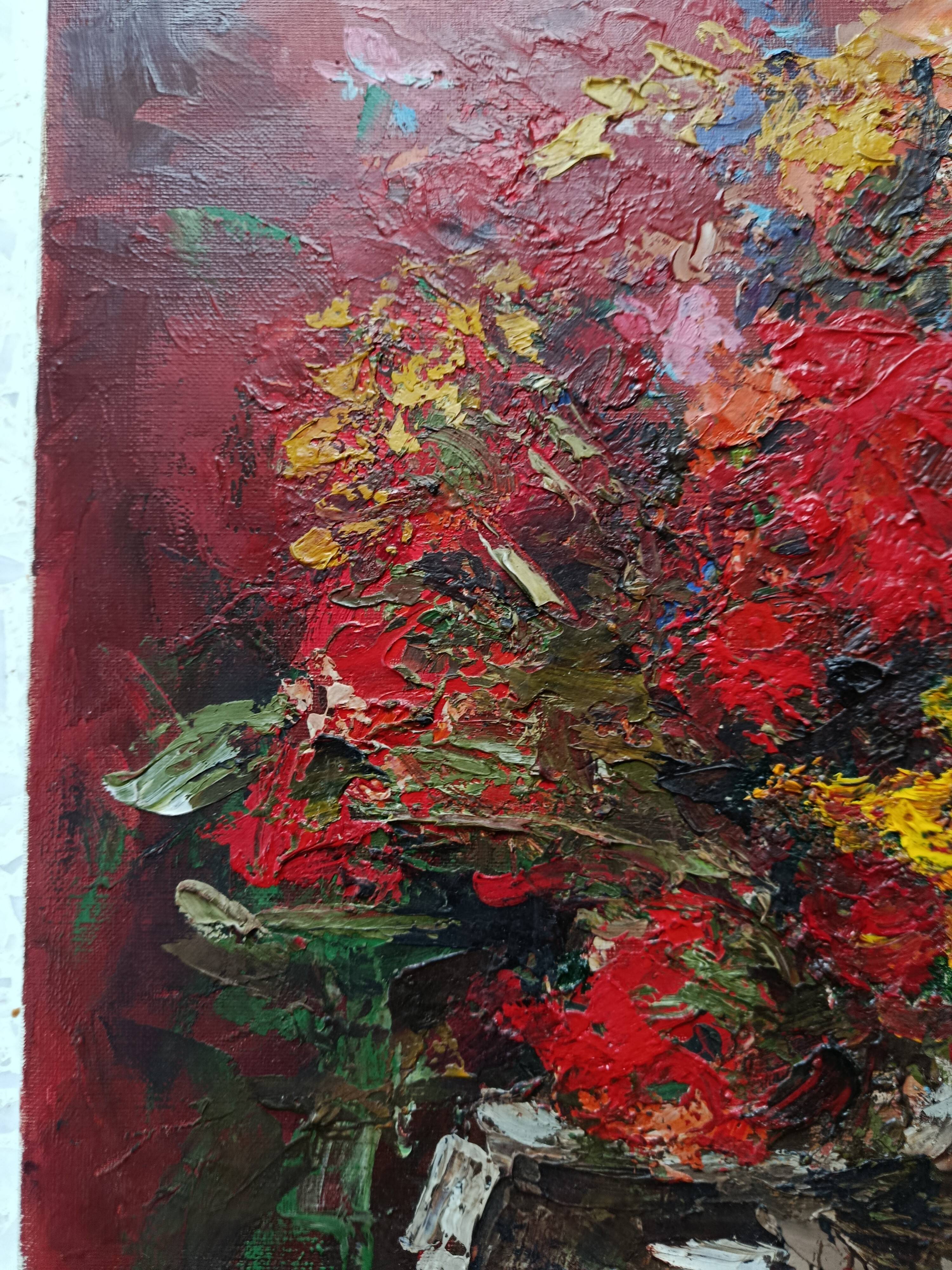 Hst still life bouquet flower in vase by willy jager 1960 germany 1960