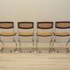 Ensemble de quatre chaises, design Bauhaus, années 1960, production : Italie