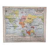 Carte murale scolaire vidal lablache 22 et 22 bis