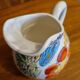 Vintage 50 cl Vallauris ceramic pitcher handmade with floral decor