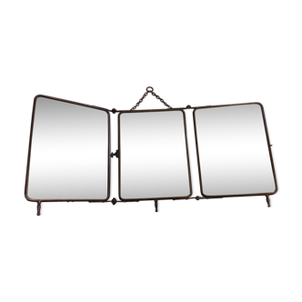 Barber triptych mirror 27 x 19cm