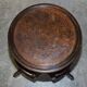 Victorian oak library table, two levels, pokerwork top.