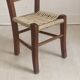 Chaise d'enfant vintage bois et corde