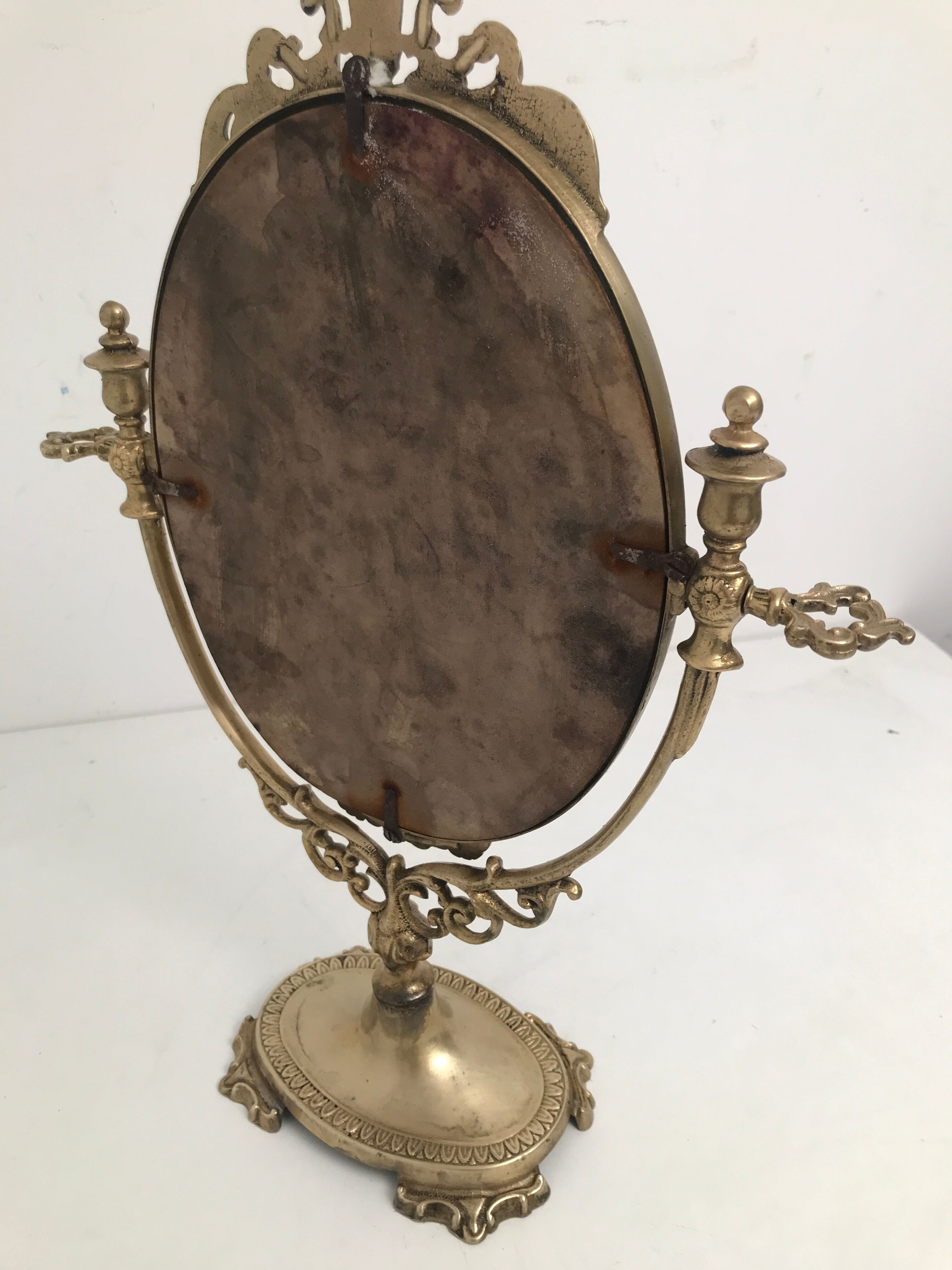 Brass psyche mirror