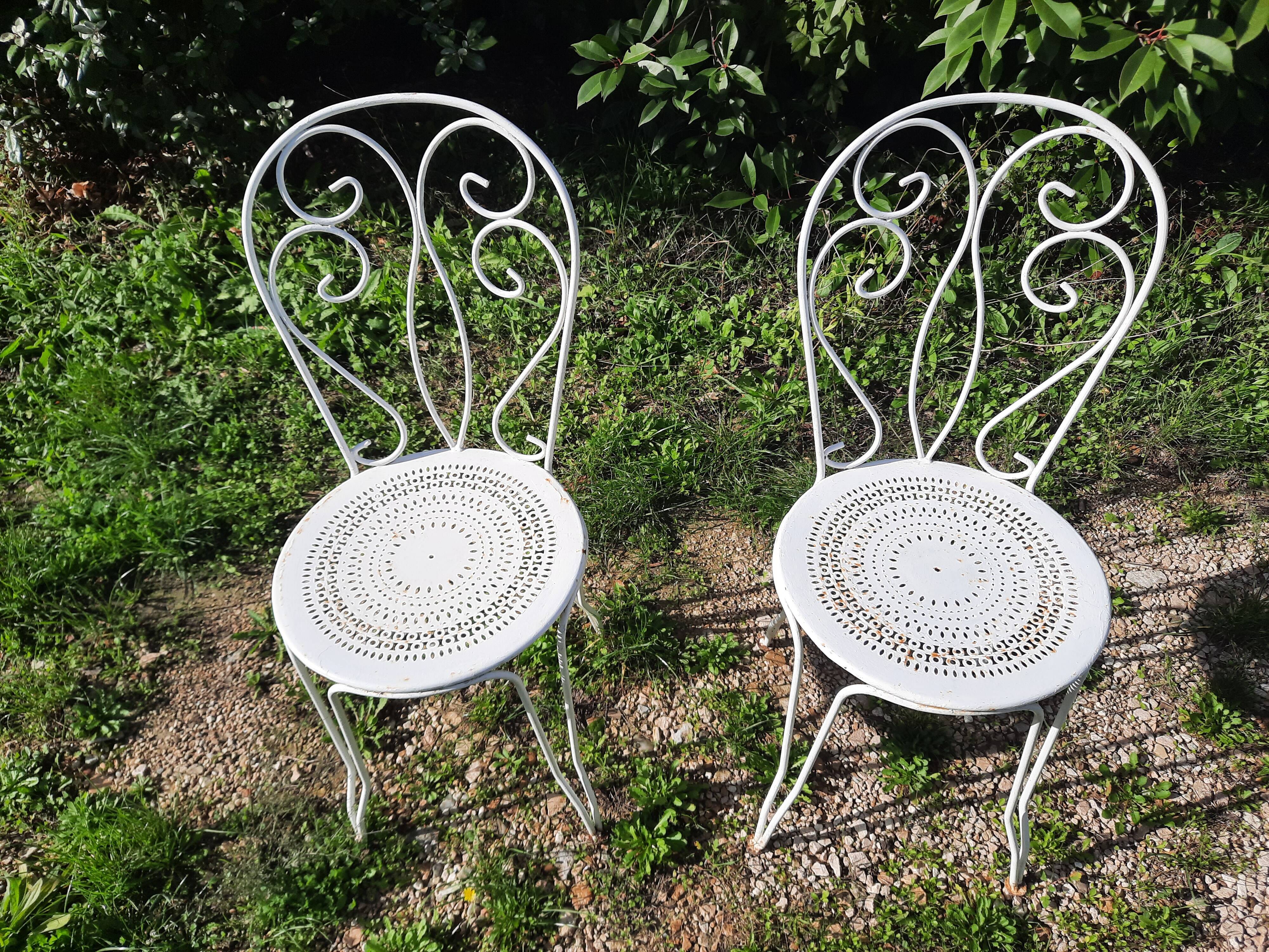 Wrought iron garden furniture