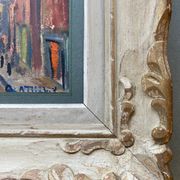 Hsp painting new york "usa" 1920 alice thevin (1862 - 1937) + frame