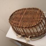 Wicker basket with two handles
