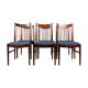 Series of 6 Danish chairs in Rio palissandre by Arne Vodder for Sibast 1960.