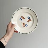 vintage flower plates set of 2