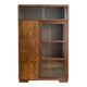 Antique Art Deco display cabinet in wood and walnut veneer.