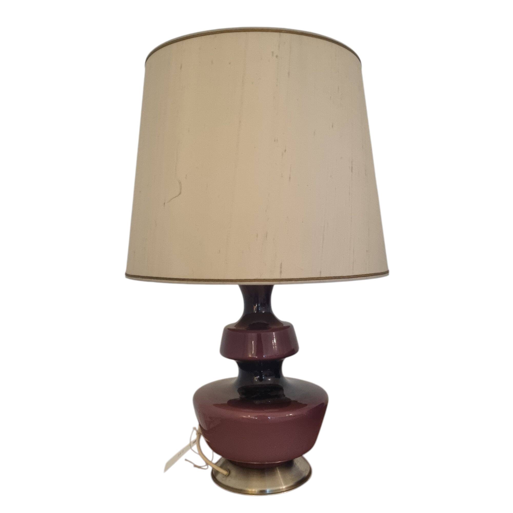 Danish Glass Table Lamp from Holmegaard 1960s