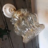 Vintage molded glass wall light