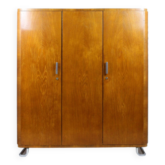 Armoire bauhaus chromée et acier tubulaire par hynek gottwald, 1930s