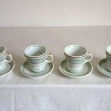 Pair of thick porcelain brulot cups from the end of the 19th century