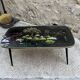 Vintage coffee table year 60 Japanese décor compass feet signed Sandie