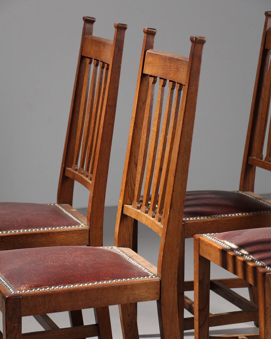 4 Art Deco Oak chairs