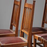 4 Art Deco Oak chairs