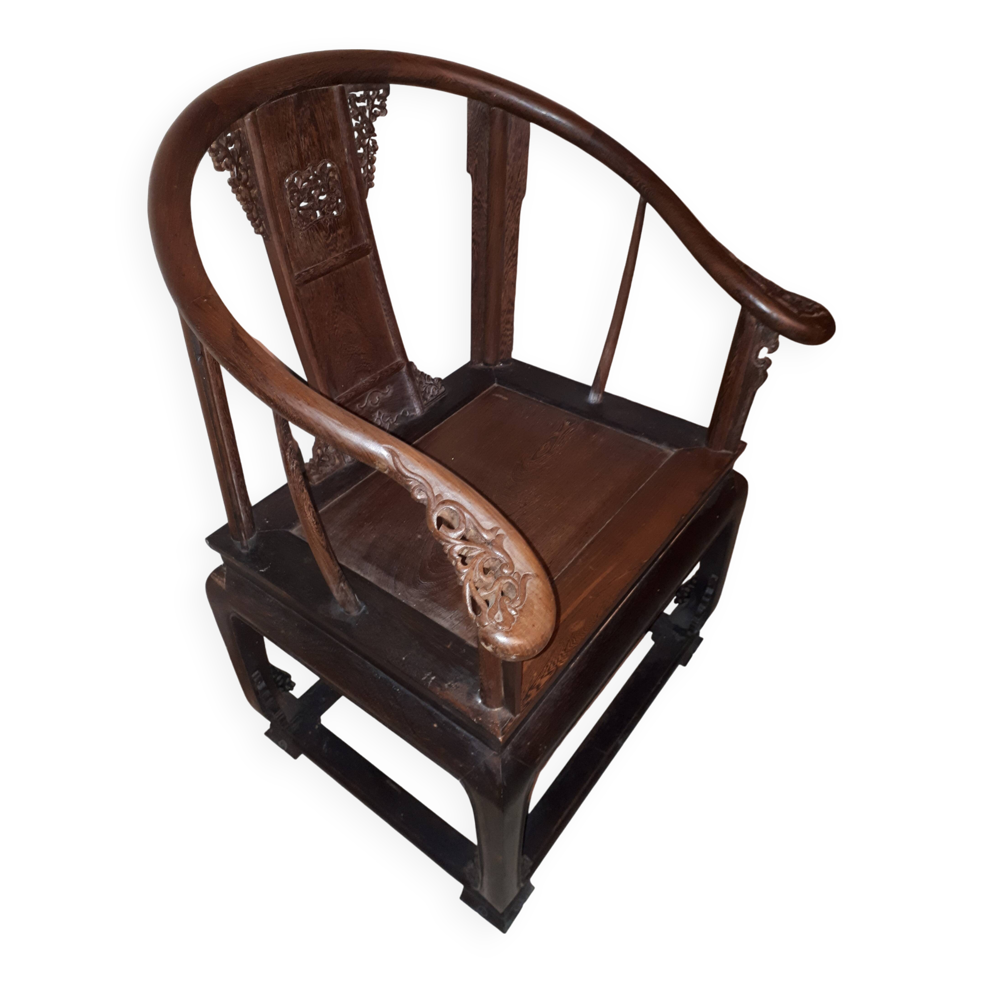 Chinese Quanyi Armchair In Jichimu, China Qing Dynasty