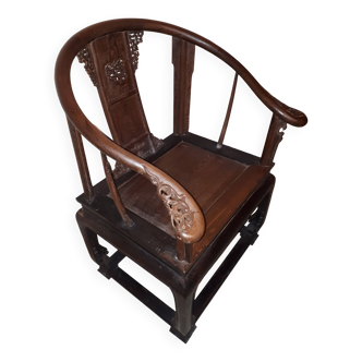 Chinese Quanyi Armchair In Jichimu, China Qing Dynasty
