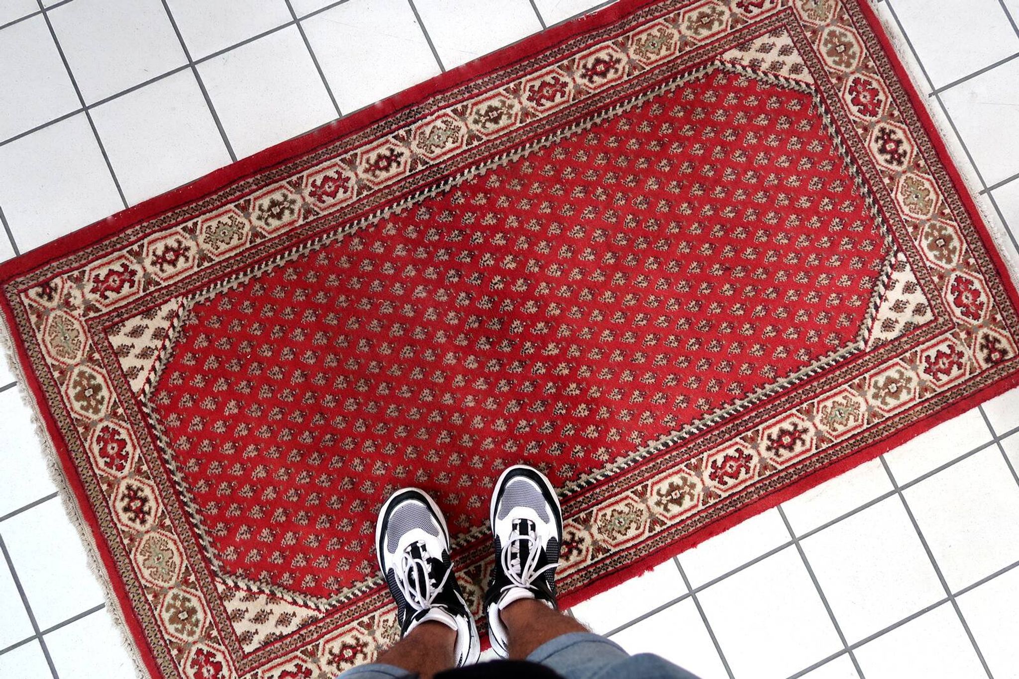 Tapis Seraband Vintage Fait Main en Laine – 92 x 161 cm- 1C941