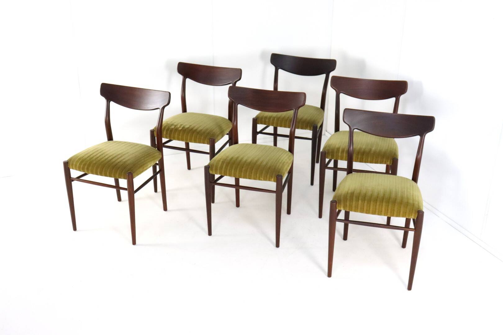 Set of 6 Lübke Otto Pollak mid centiry chairs 'Aldersbach'