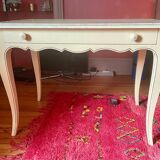 Weathered painted wood side table, TV table