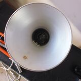 Danish orange workshop lamp from the 70s