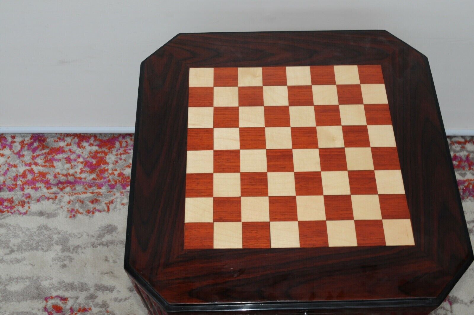 Art Deco bedside table with pattern