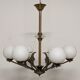 Art deco bronze fish chandelier