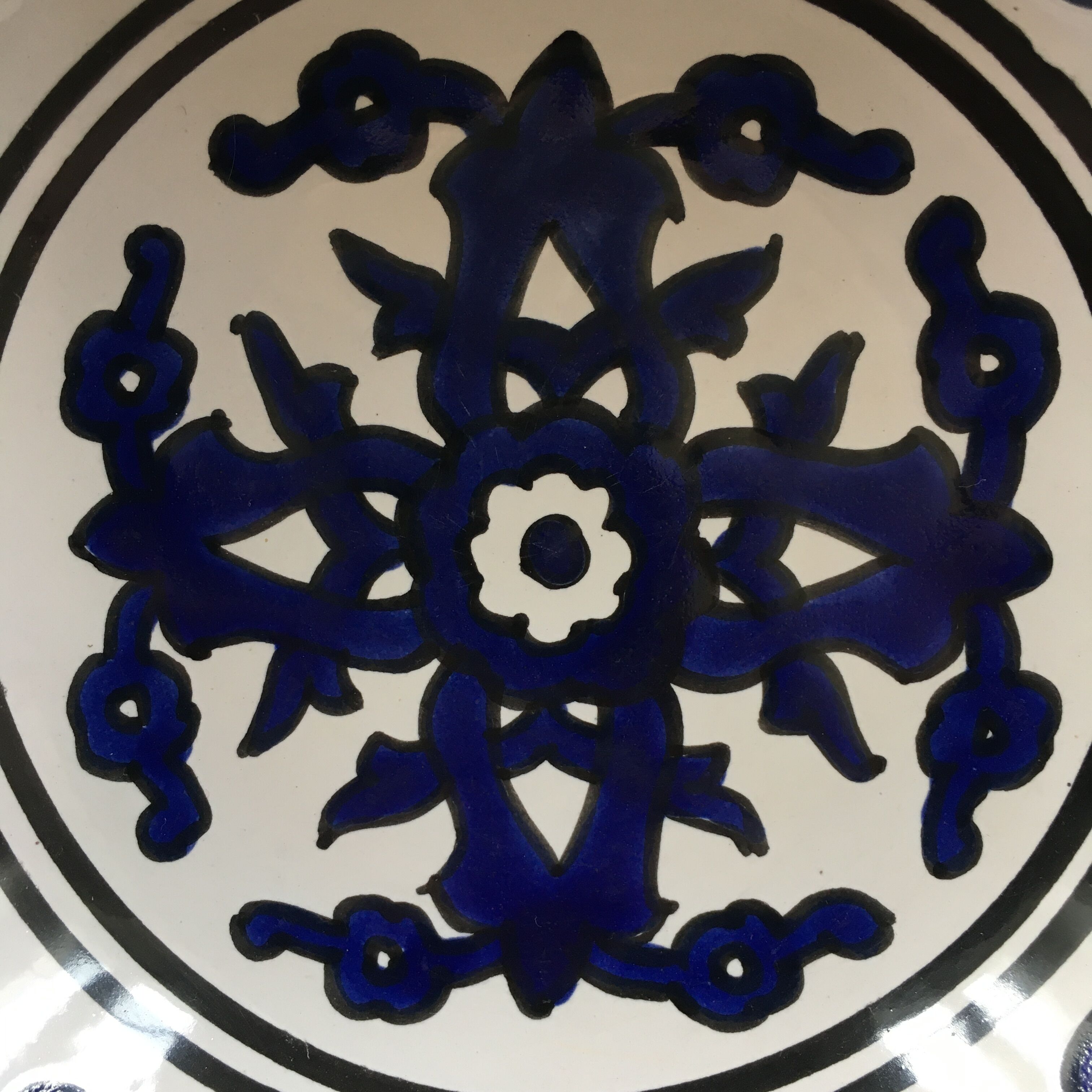 Salad bowl blue décor