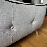 Grey two-seater sofa