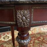 Louis XVI style oval marble coffee table