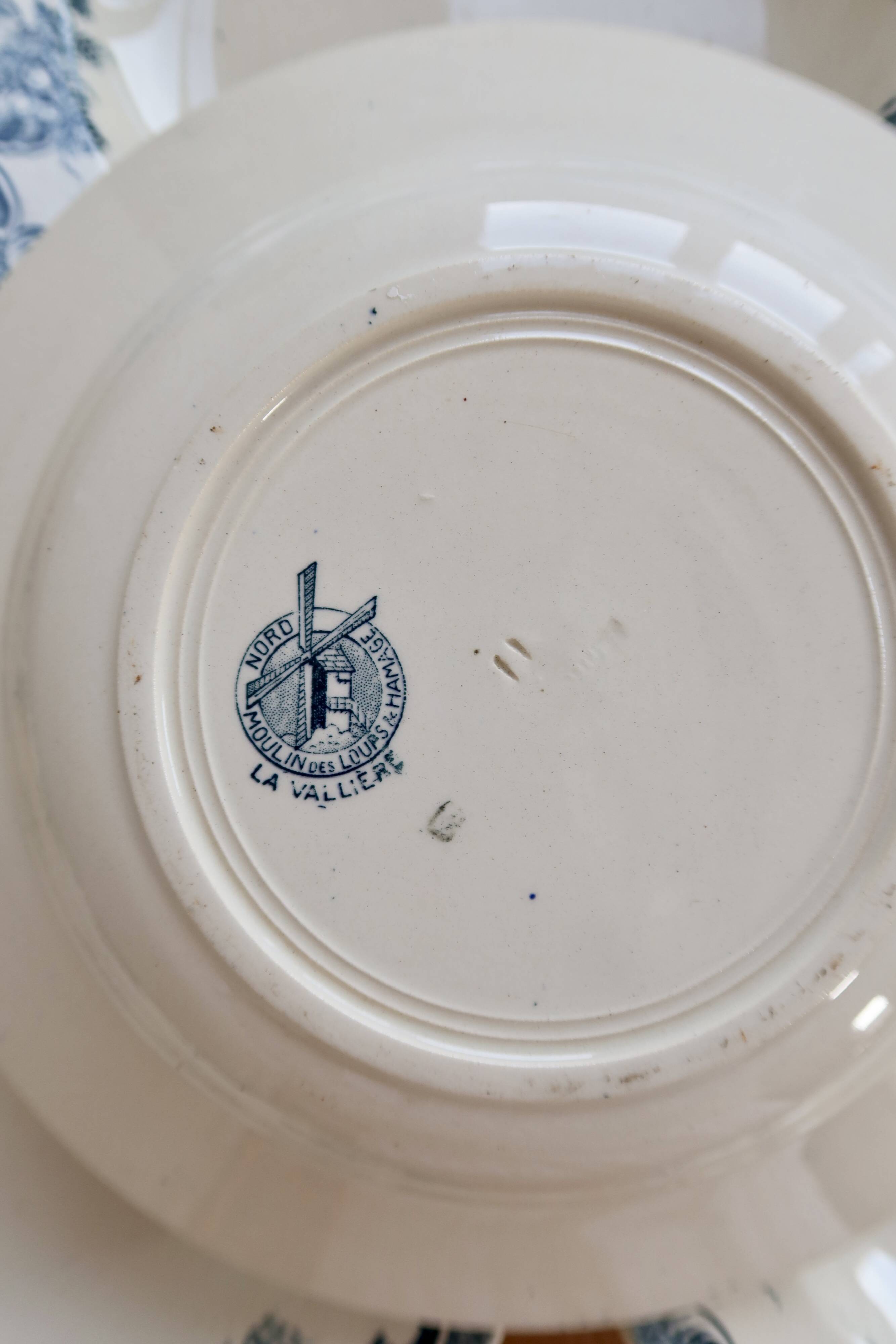 4 vintage Lavallière deep plates - Moulin des Loups
