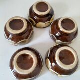 Set of 5 vintage enameled bowls – Chic terracotta ambiance