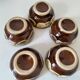 Set of 5 vintage enameled bowls – Chic terracotta ambiance