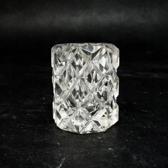 L1m crystal toothpick holder in art deco style