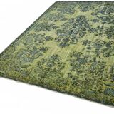Overdyed Wool Vintage Handmade Carved Rug 169 cm x 288 cm
