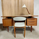 Vintage teak desk Möbel H. Riestenpatt 1960