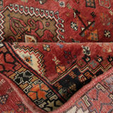 Vintage Persian Qashqai Handmade Wool Shiraz Rug- 119x243cm