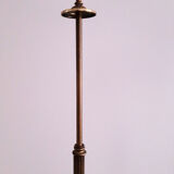 Tripod floor lamp Golden brass, with lampshade