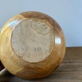 Vintage walnut wood empty pocket cup