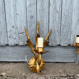 Chandelier and Pair of Wheat Sheaf Wall Lights