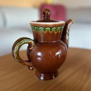 Large jug / enamelled earthenware teapot with a flambé glaze — Soviet design