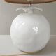 Lampe de table en faïence blanche, 1970