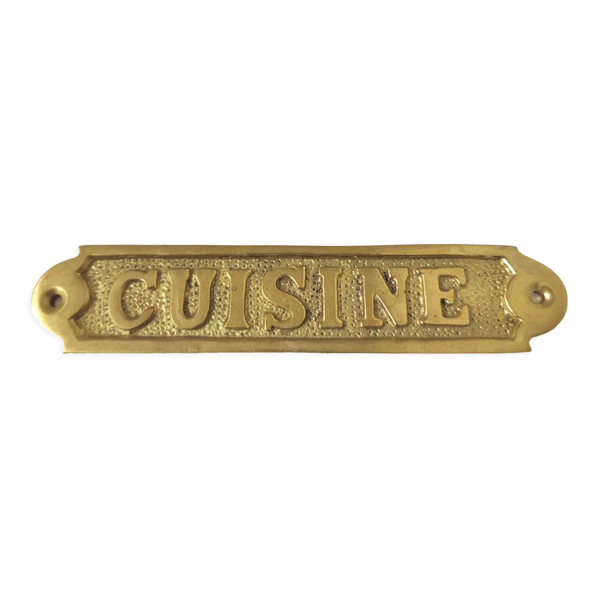 Brass kitchen door plate