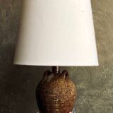 Handmade pyrite stoneware lamp, 1970