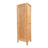 Parisian bonnetière wardrobe in raw wood, 1950.