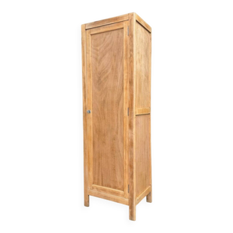 Parisian bonnetière wardrobe in raw wood, 1950.