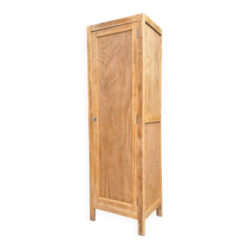Parisian bonnetière wardrobe in raw wood, 1950.